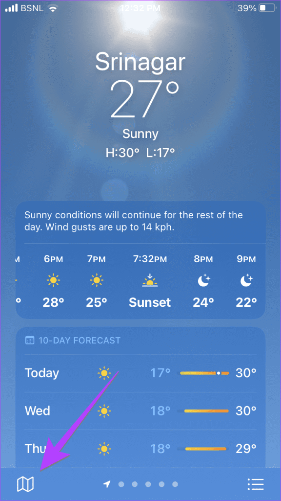 iPhone Weather Map