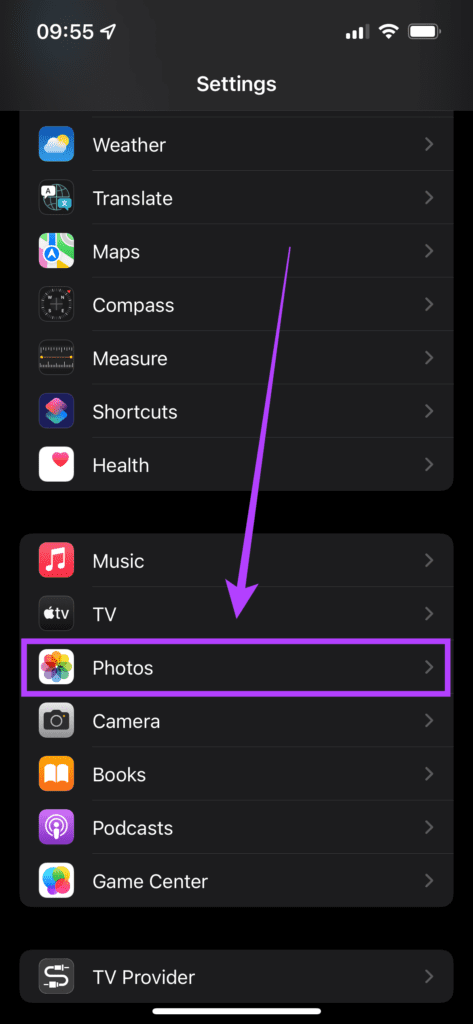 Photos Settings