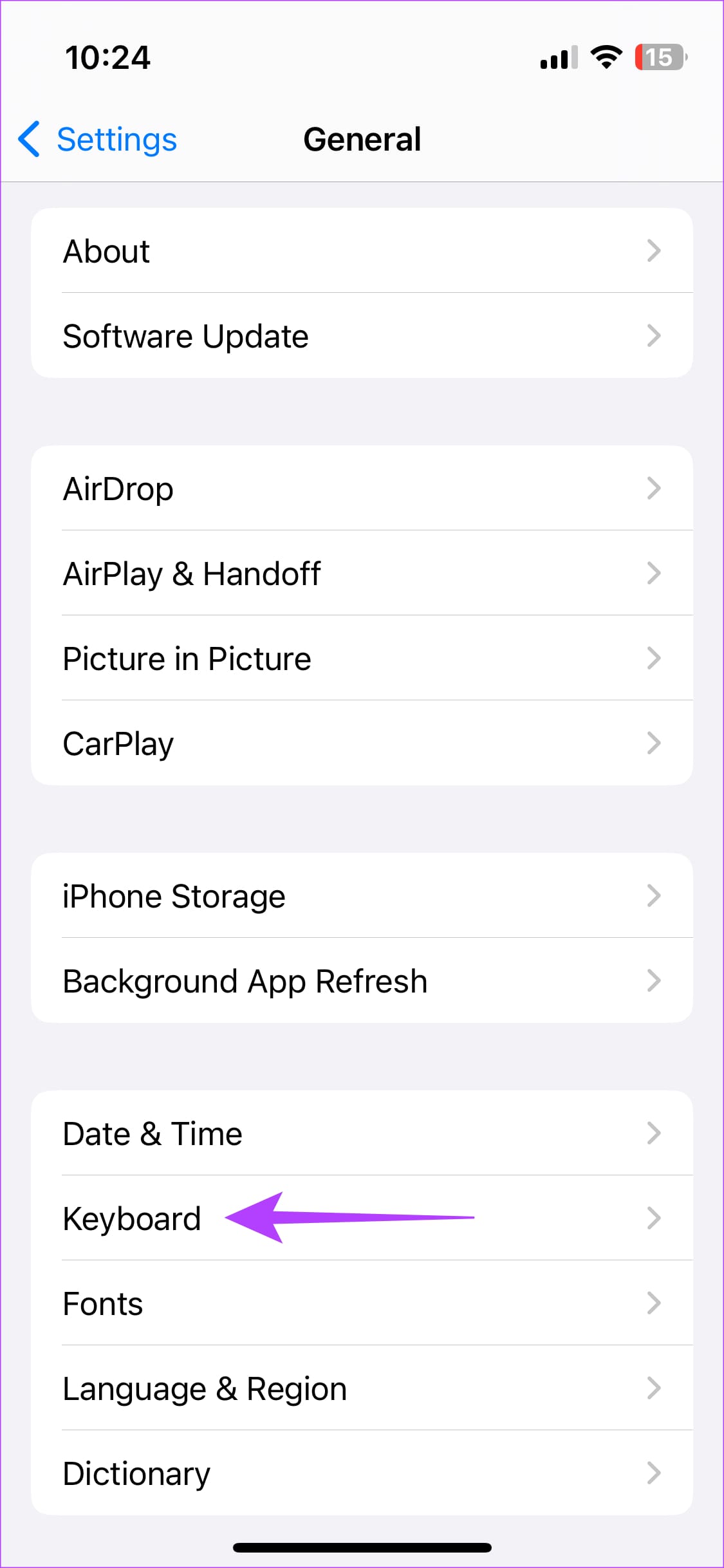 iPhone keyboard otp nw 9