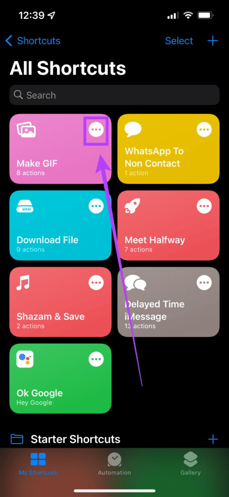 Save live photos as gifs option