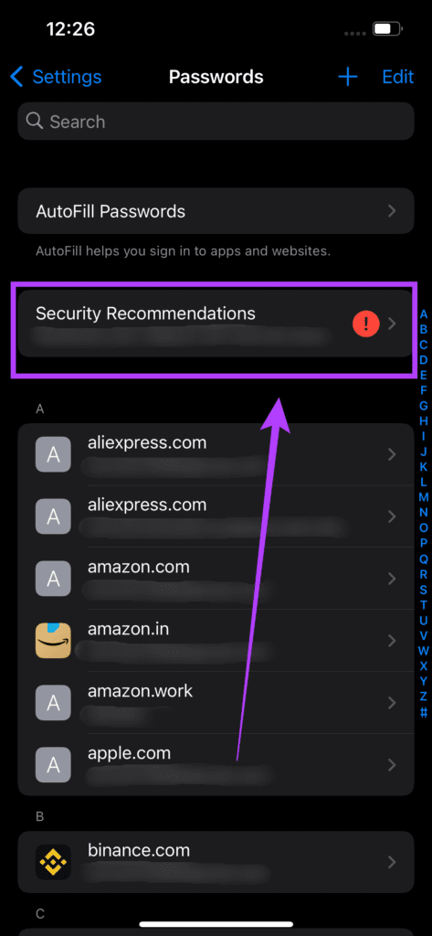 security recommendations
