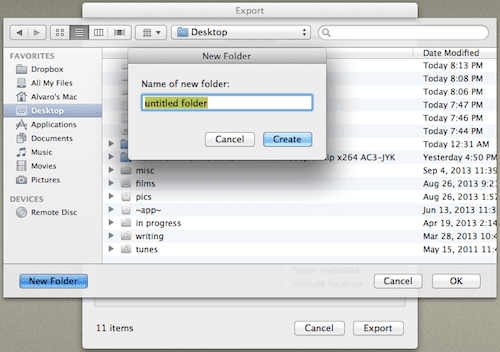 I Photo Gallery Export To New Folder