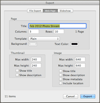 I Photo Gallery Settings