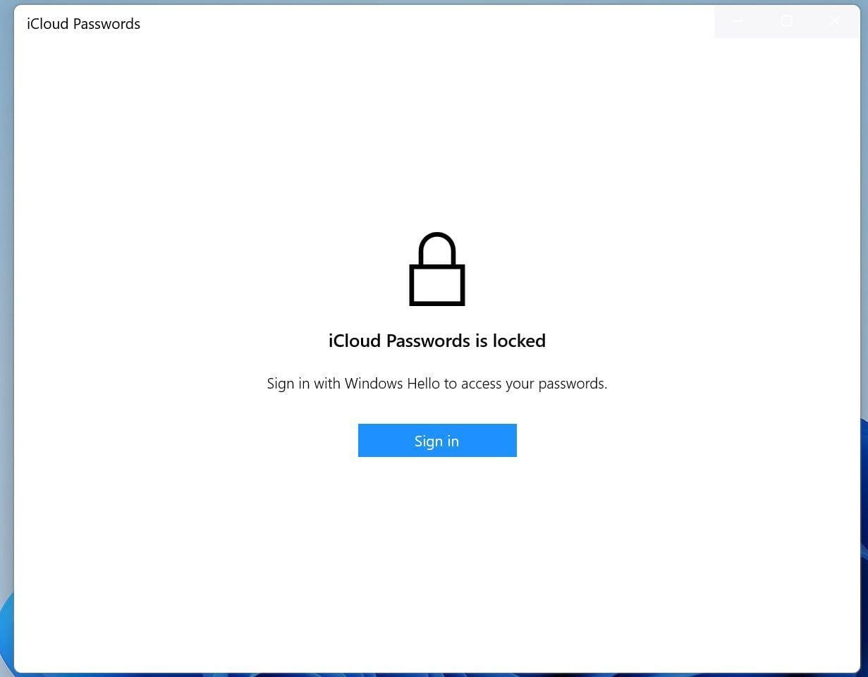Icloud passwords login