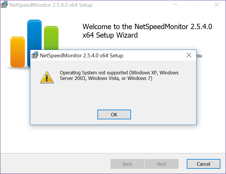 operating system isn’t supported error on Windows