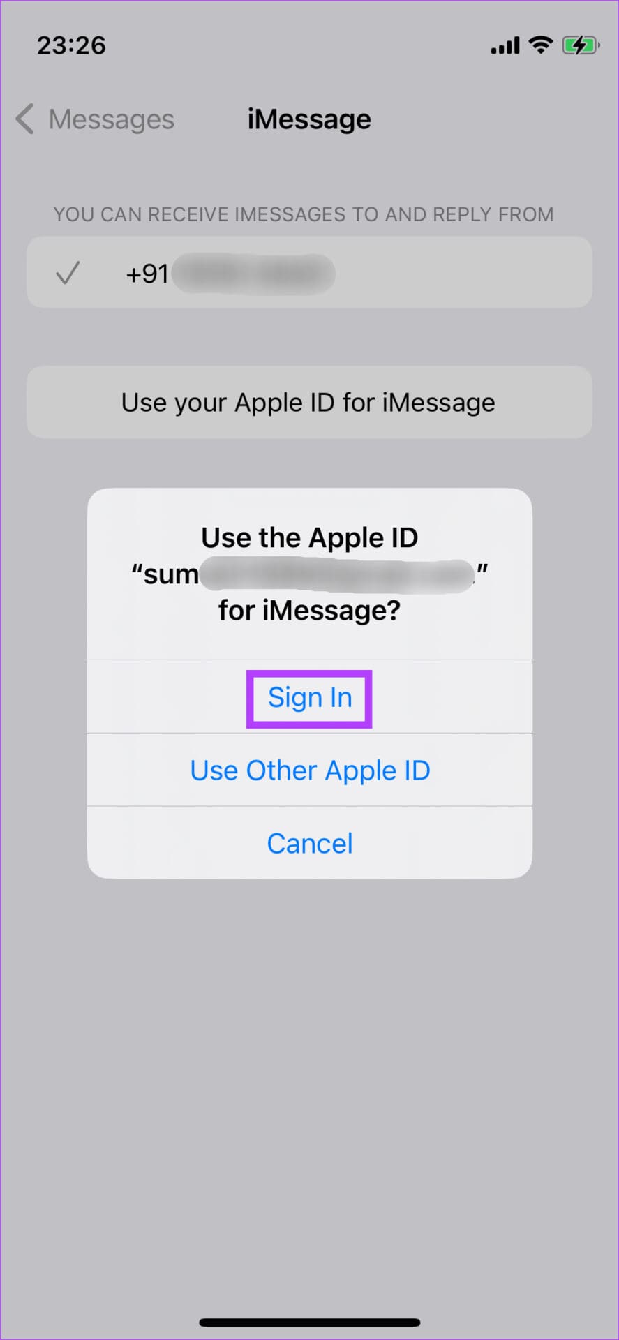 Sign in to Apple ID