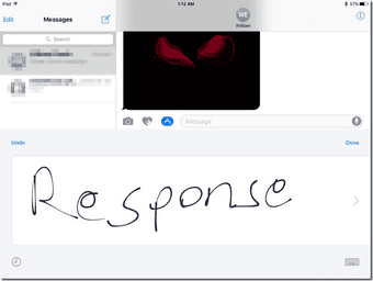 Imessage Handwriting Thumb