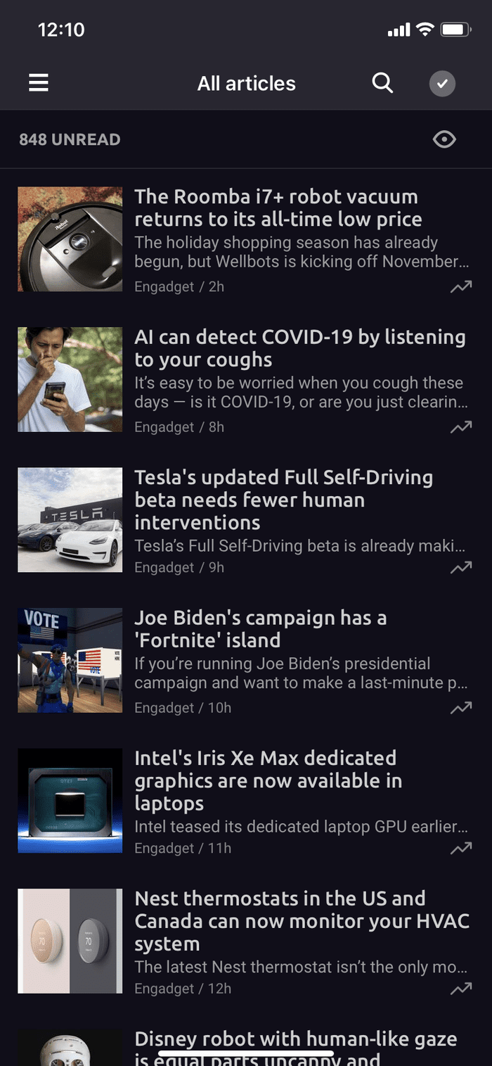 Inoreader ui