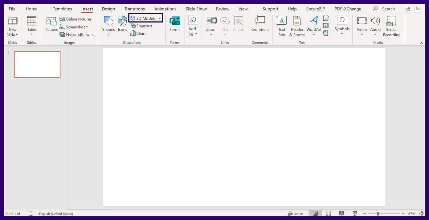 Insert 3d models into microsoft office step 3