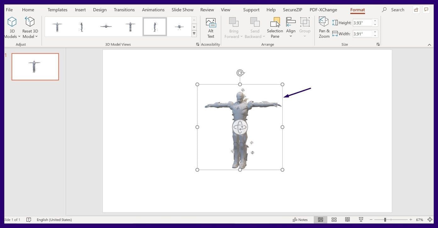 Insert 3d models into microsoft office step 7