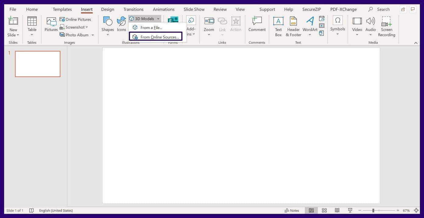 Insert 3d models into microsoft office step 8
