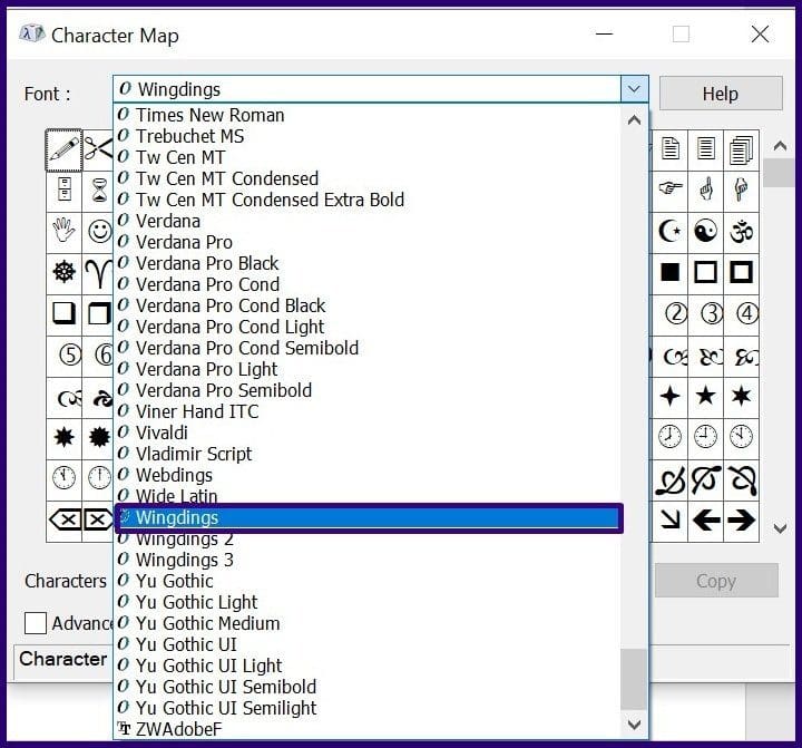Insert tick symbols in microsoft word step 11
