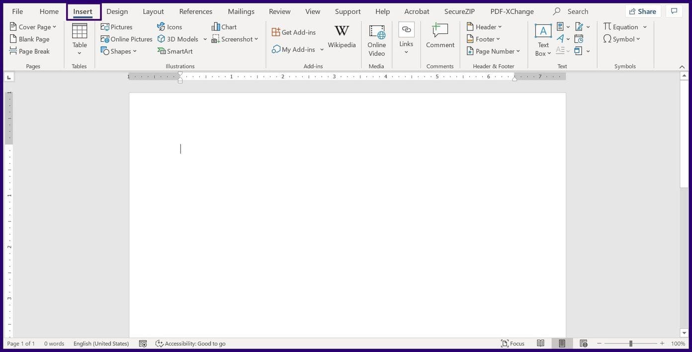 Insert tick symbols in microsoft word step 2