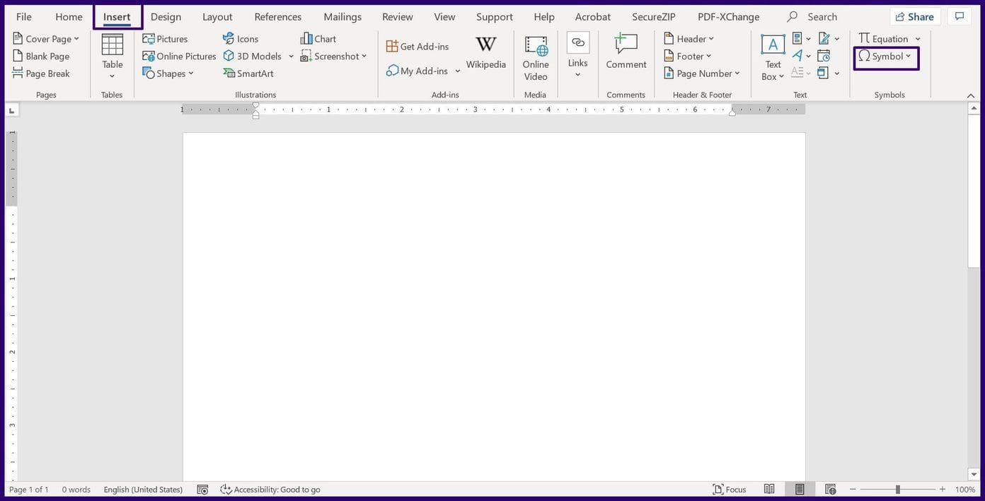 Insert tick symbols in microsoft word step 3