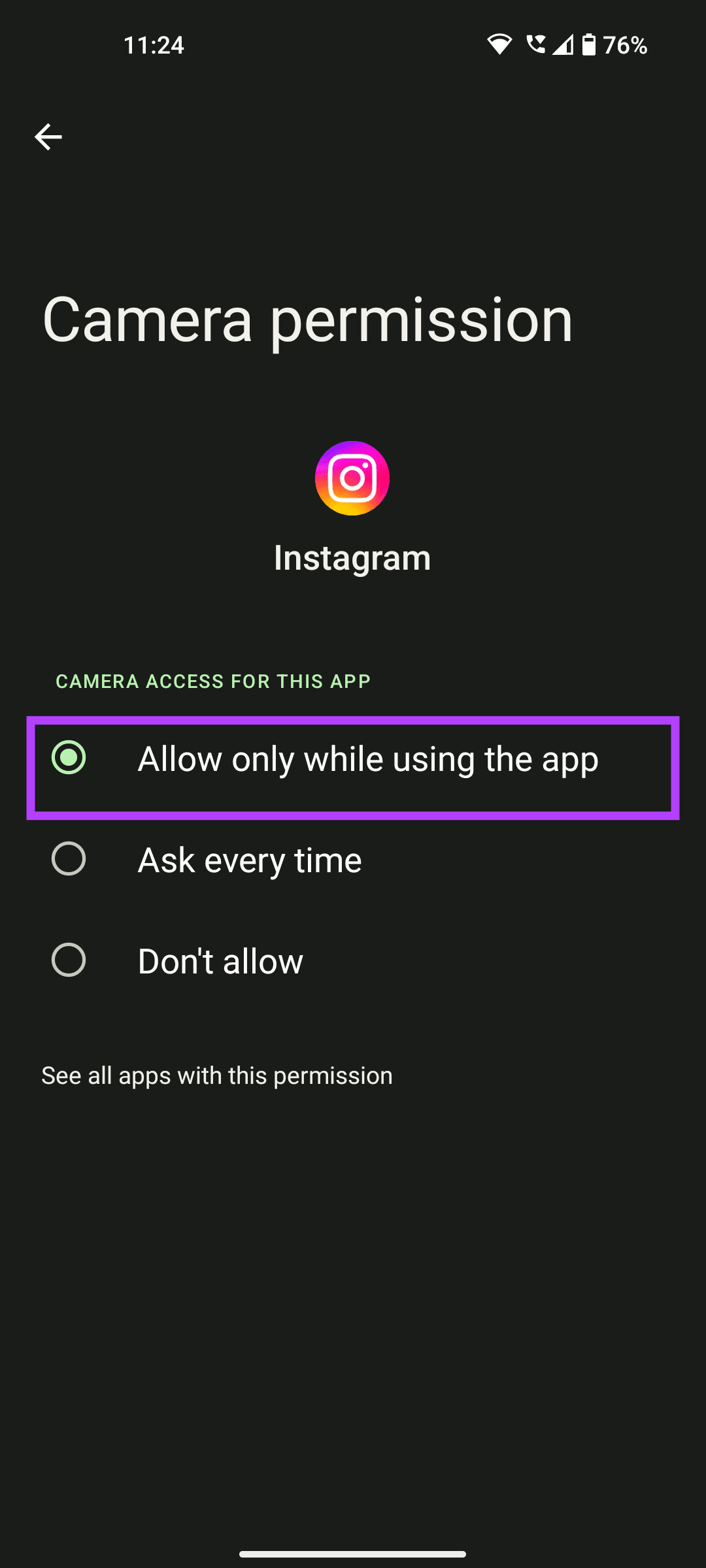 allow permissions