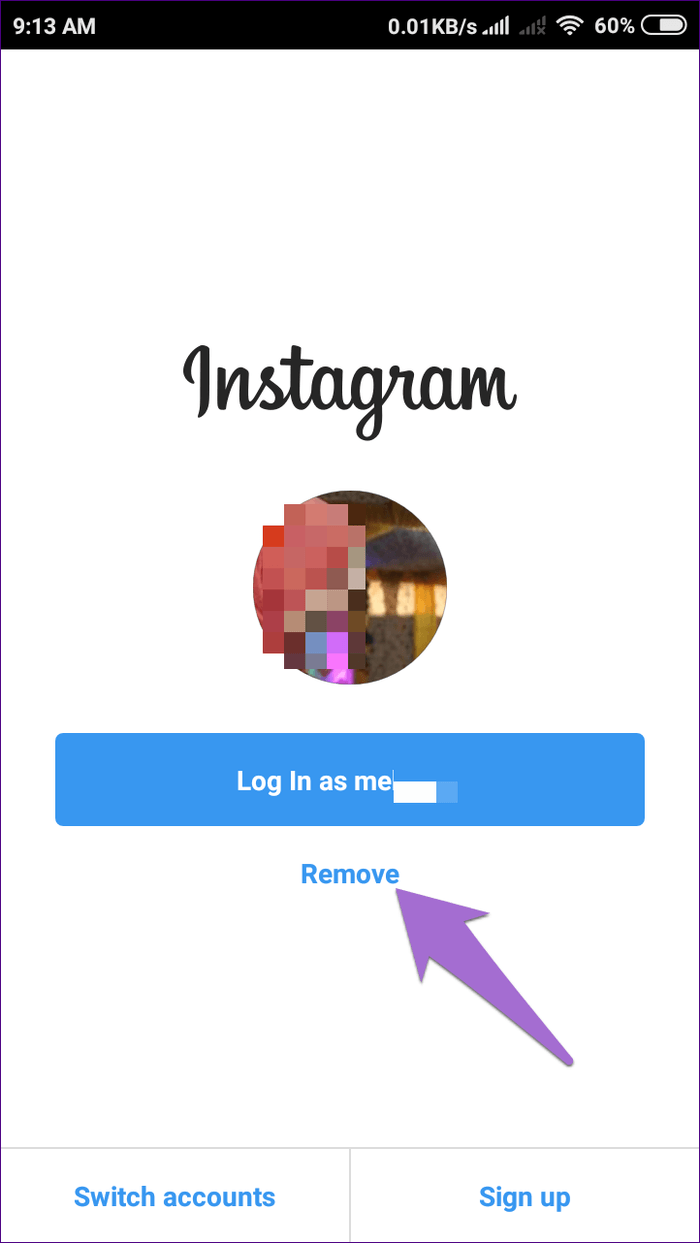 Instagram Remove Remembered Account 6