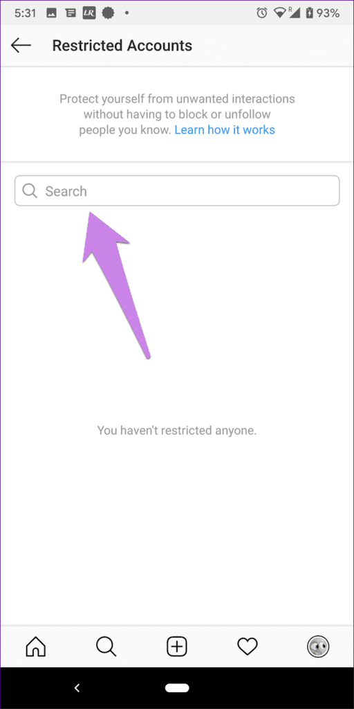search for accounts