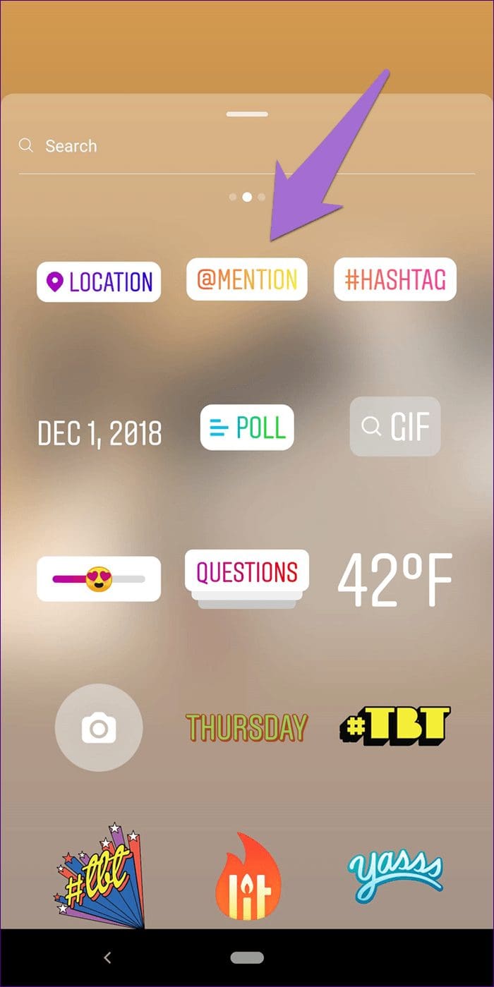 Instagram Stickers 5 Mention