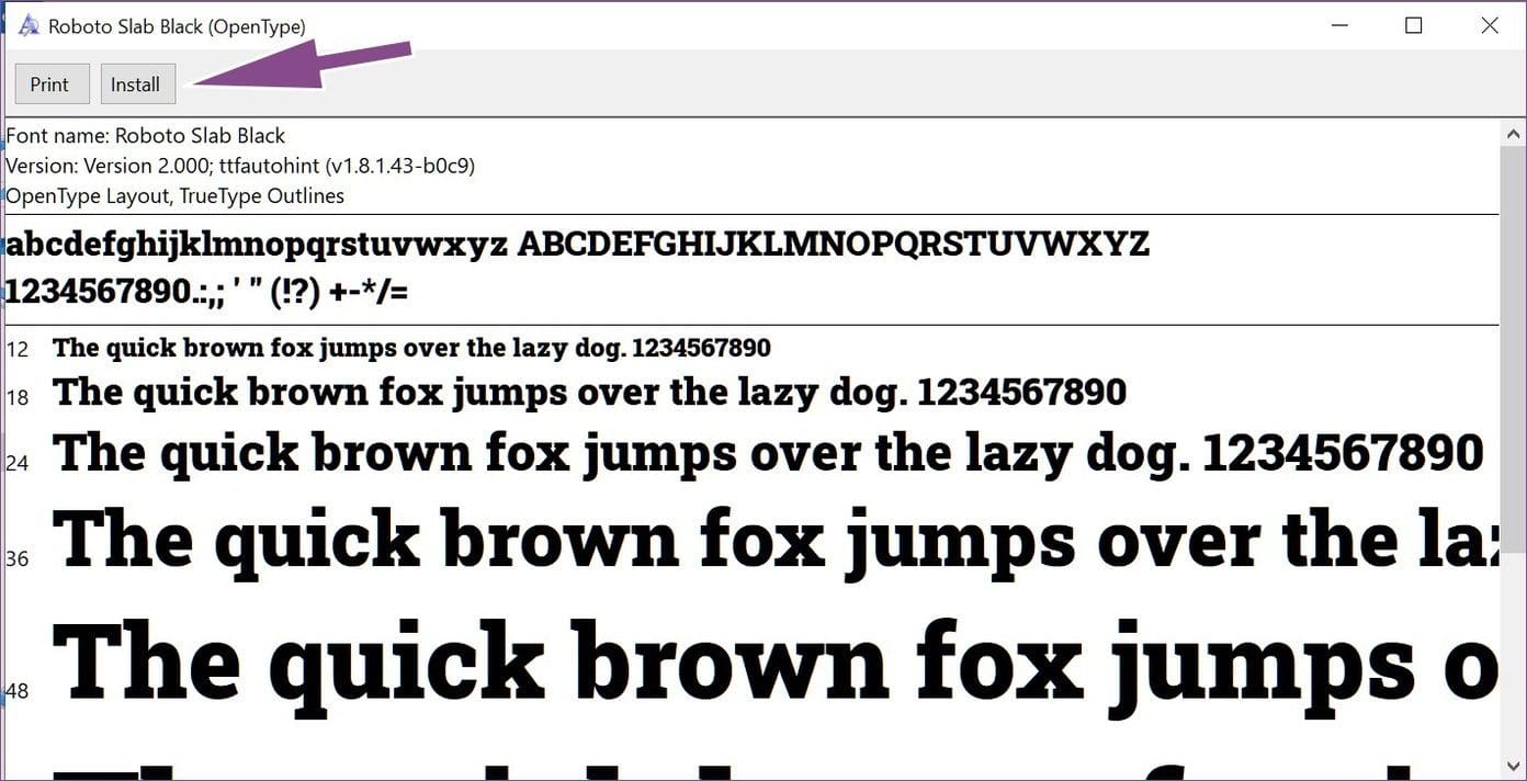 Install new fonts