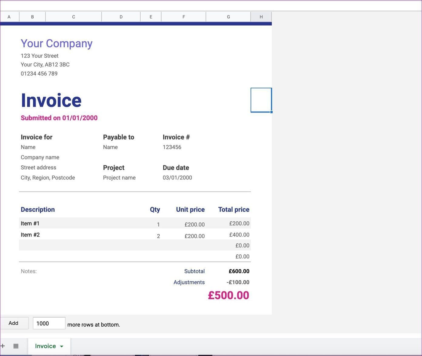 Invoice 2