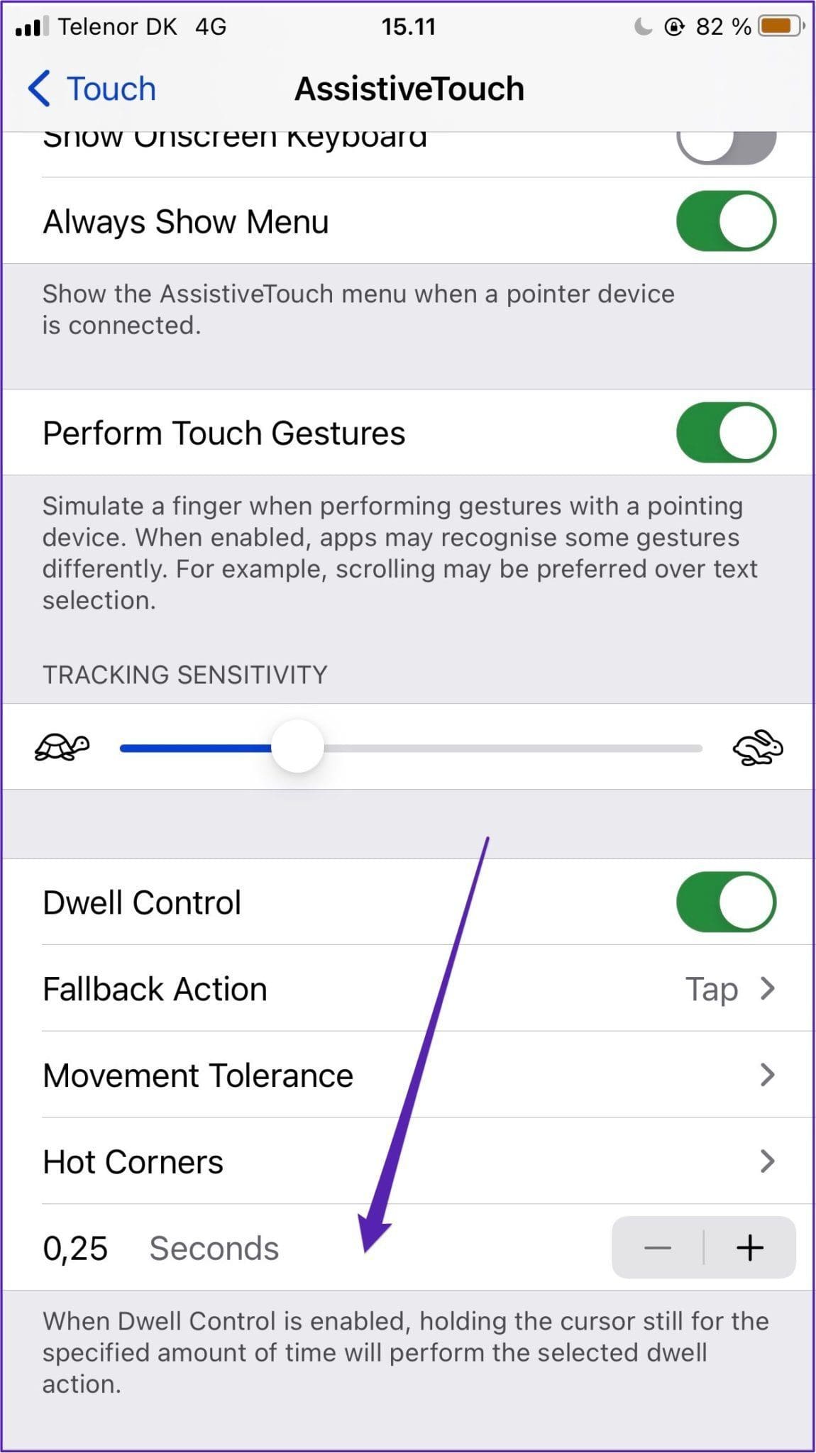 Iphone customize hot corners timing