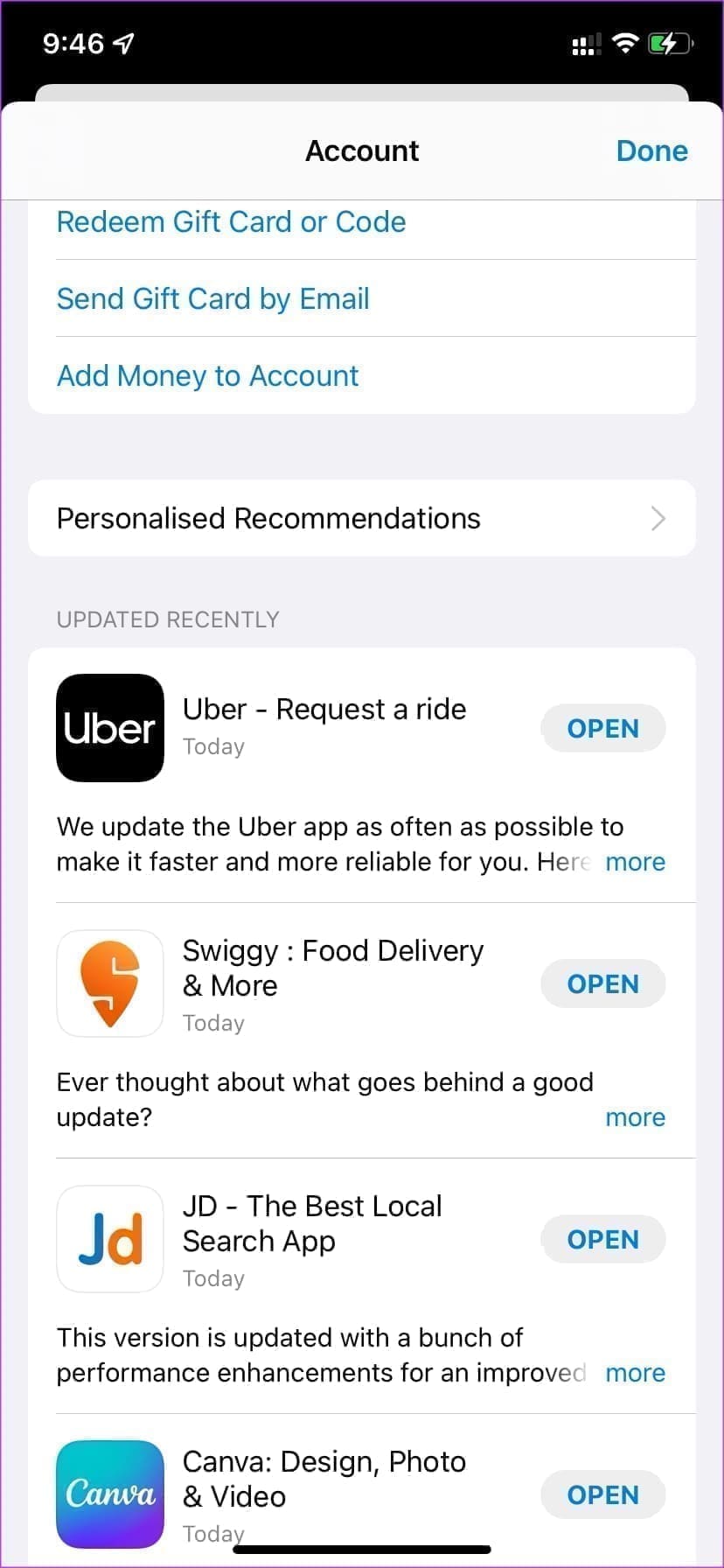 Update apps