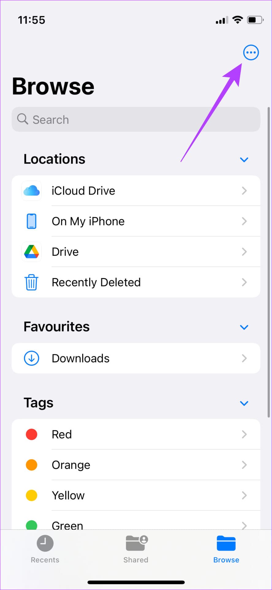 tap on the three-dot menu