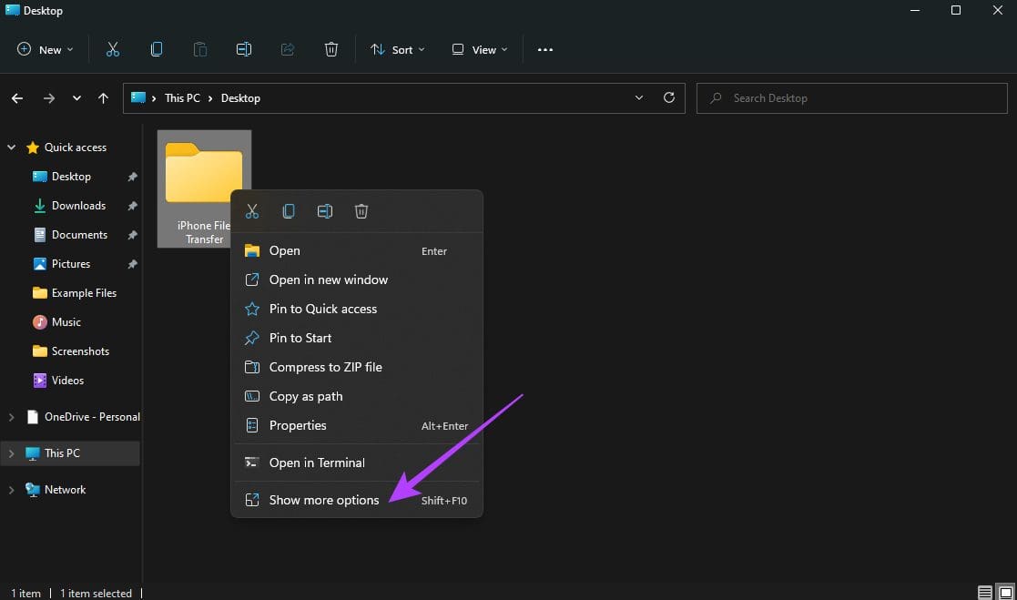 show more options
