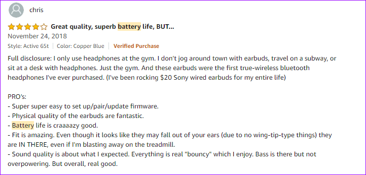Jabra Elite 65T Battery Rev