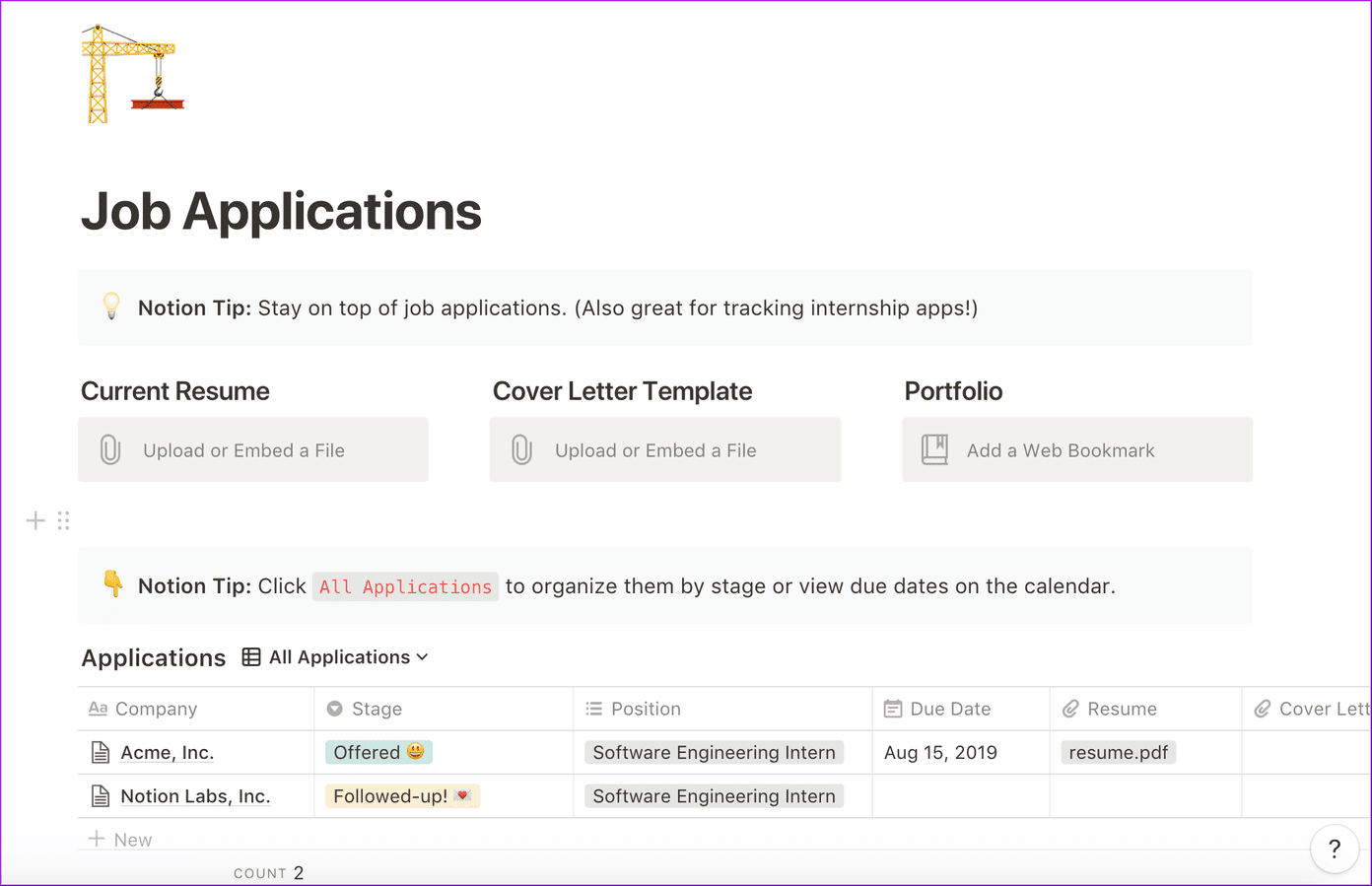 Job Application