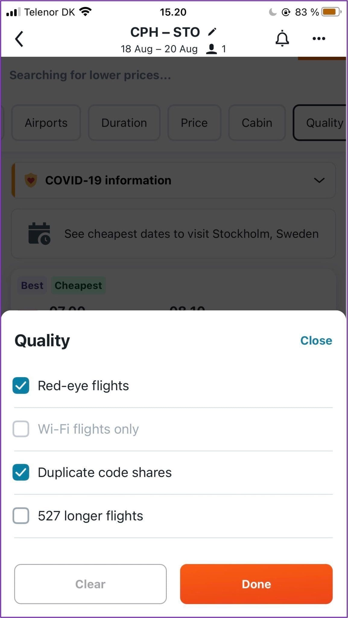Kayak app options