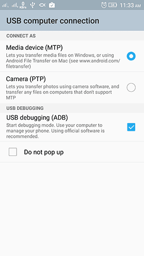Keep Usb Debugging On