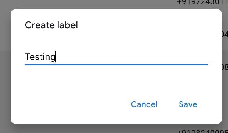 Label created