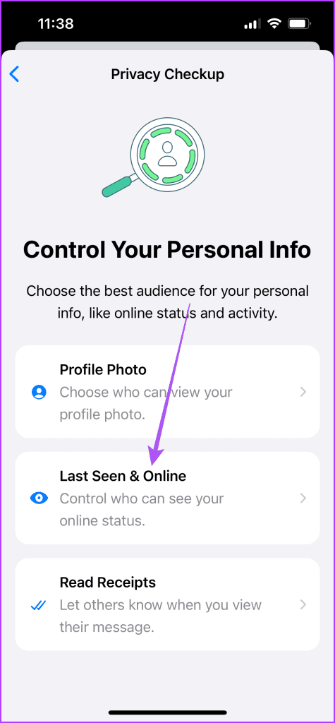 last seen and online privacy checkup whatsapp