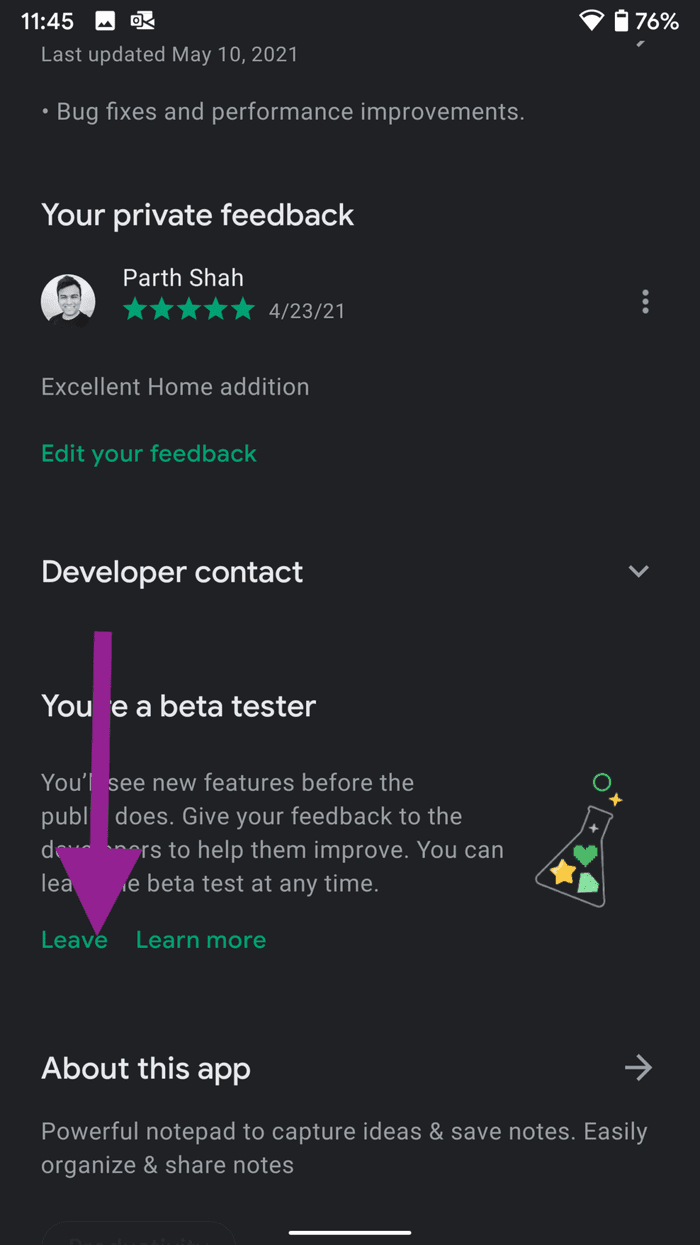 Leave messenger beta