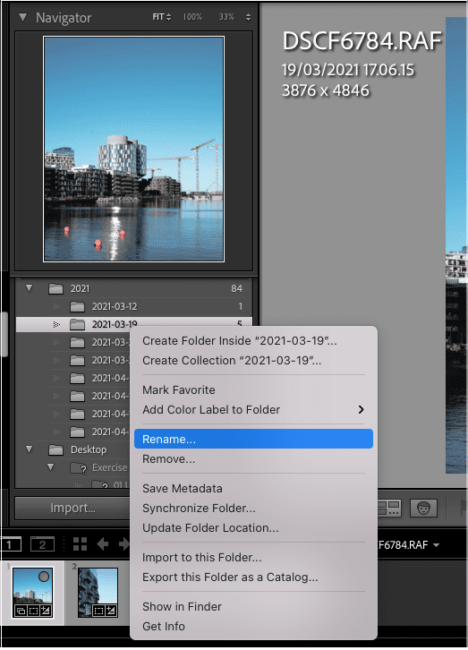 Lightroom rename library folder