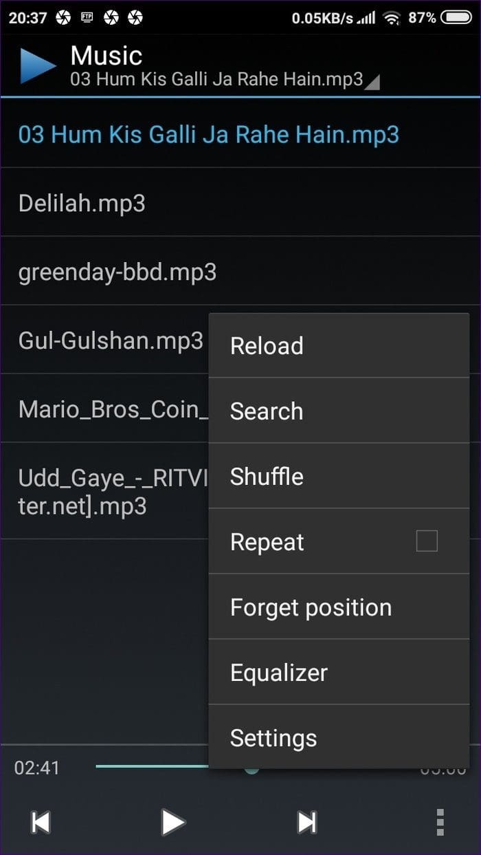 Lightweight Music Player Apps Android 7
