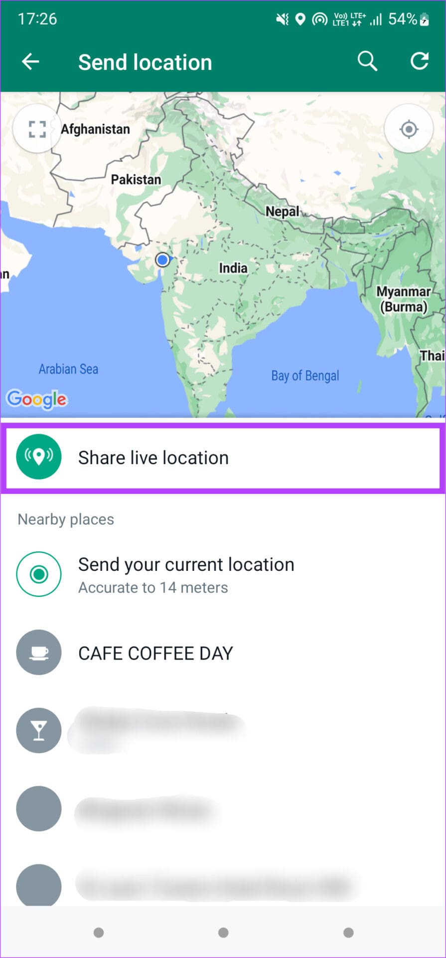 share live location