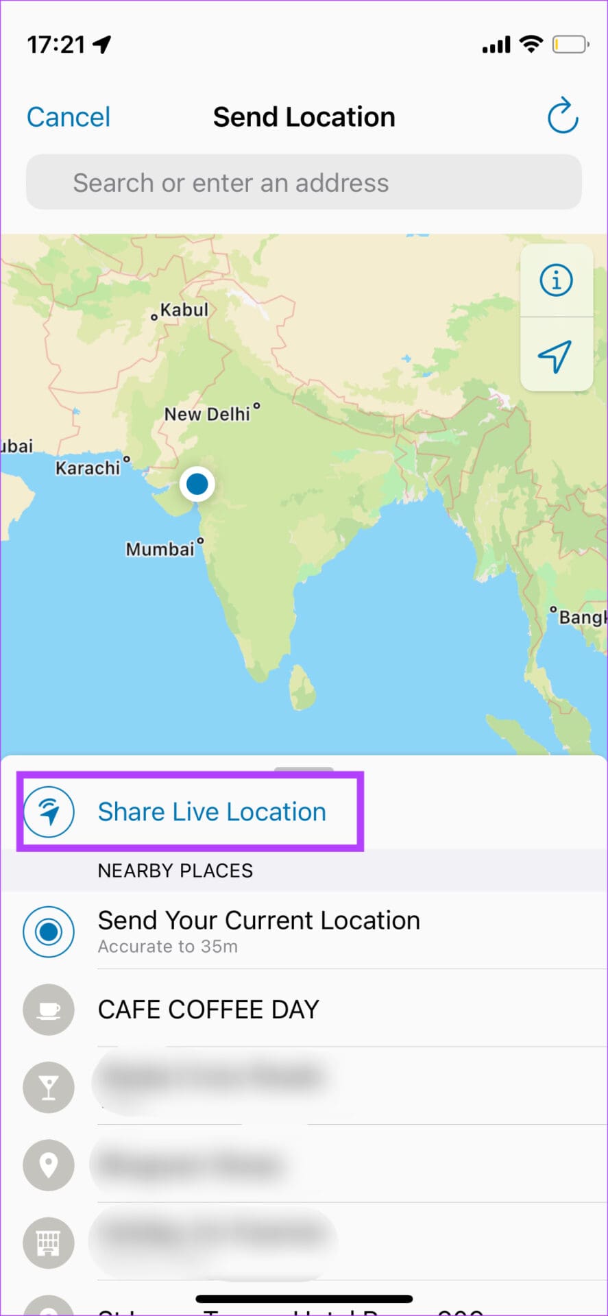 share live location