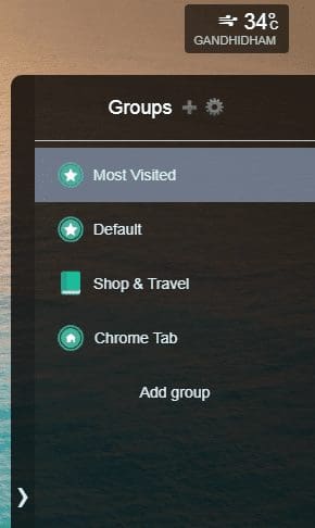 Live Start Page Weather Extension