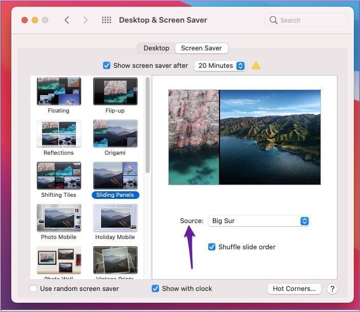 Mac desktop and screensaver source