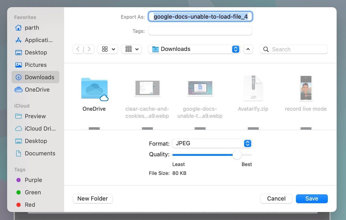 Mac image viewer export