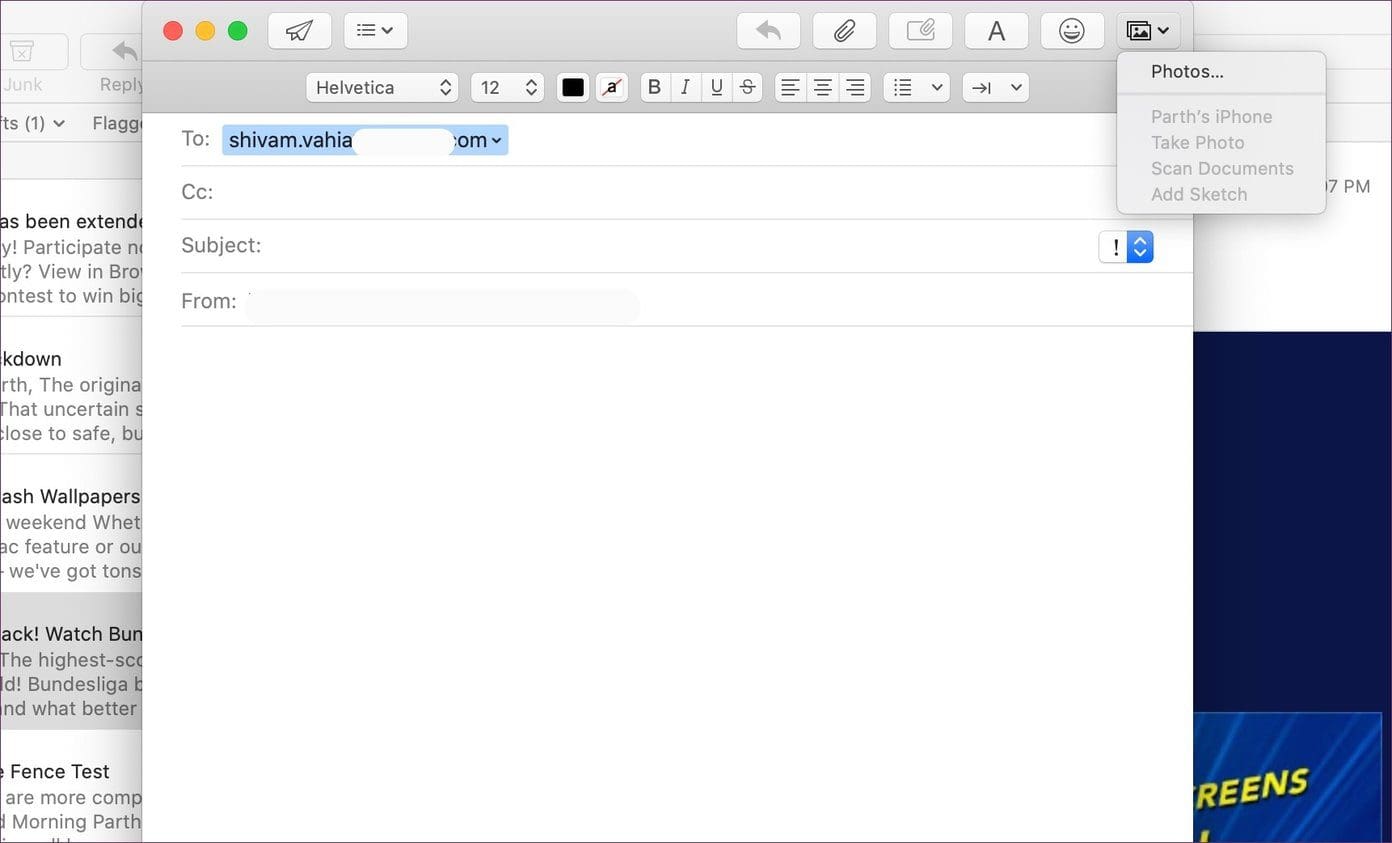Mail compose
