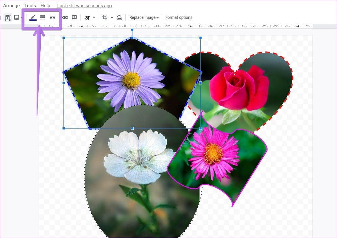 Make collage on google drawings 12