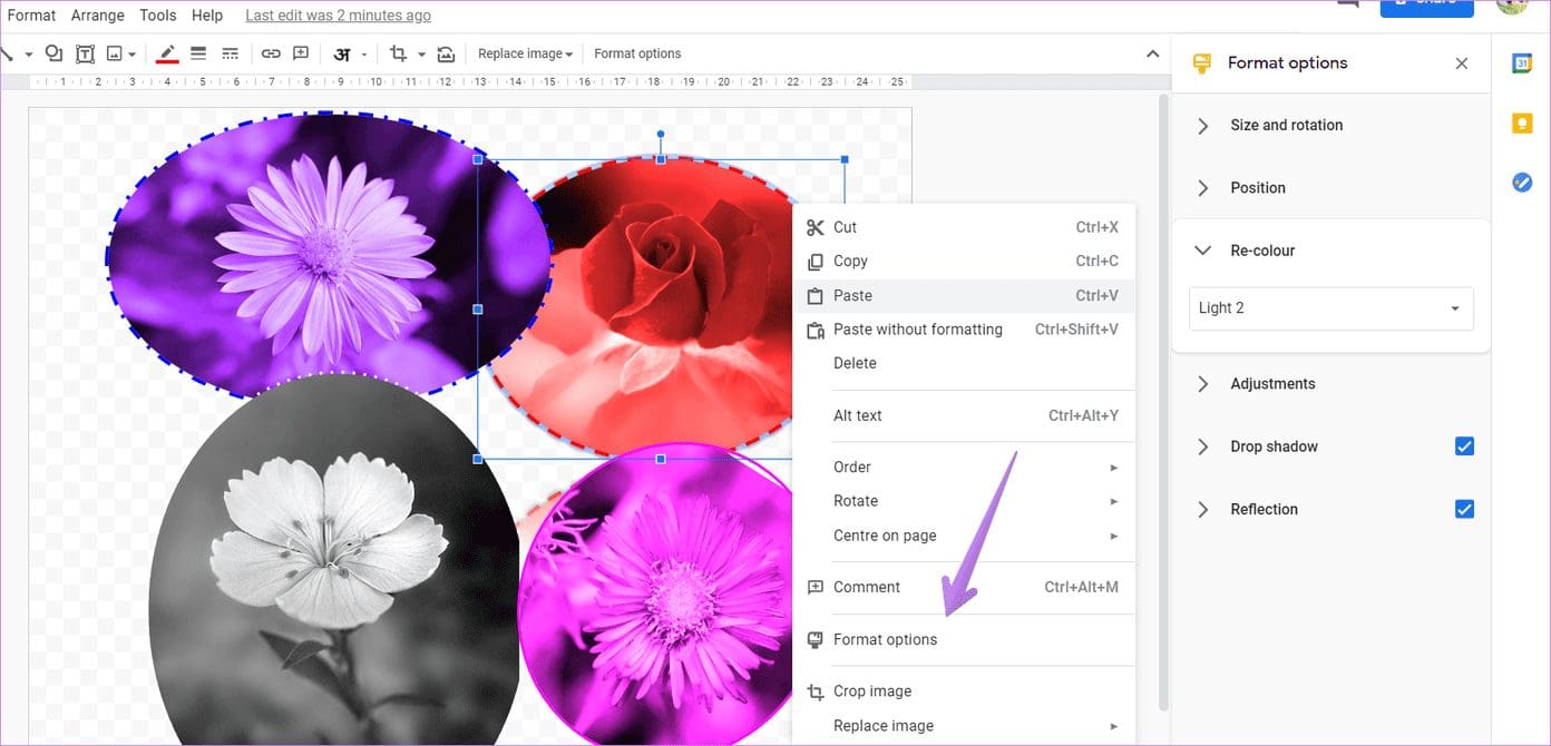Make collage on google drawings 14