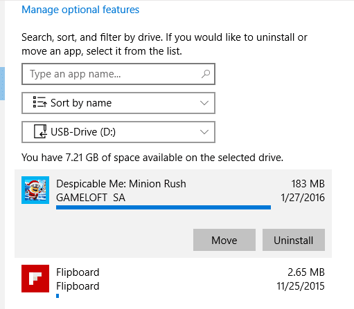 Manage Apps On External Drive