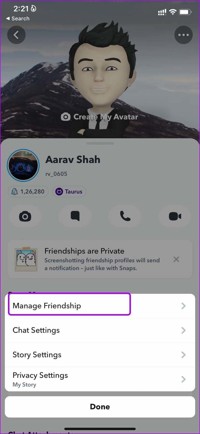 Manage friendship snapchat report vs block