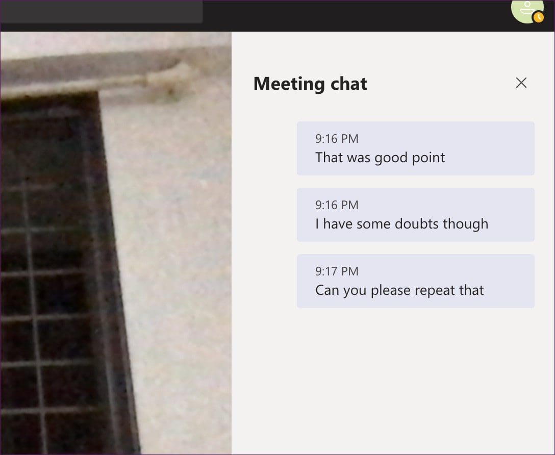 Meeting chat