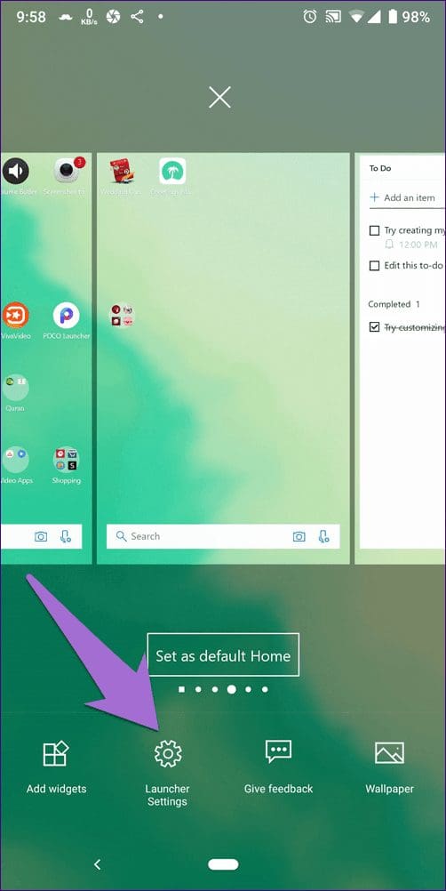 Microsoft Launcher Settings 1