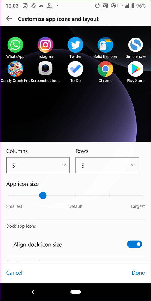 Microsoft Launcher Settings 6